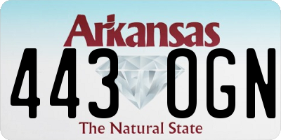 AR license plate 443OGN