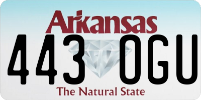AR license plate 443OGU