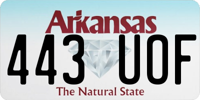 AR license plate 443UOF