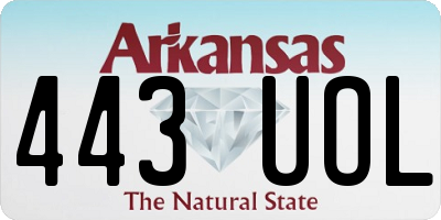 AR license plate 443UOL