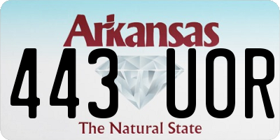 AR license plate 443UOR
