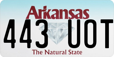 AR license plate 443UOT