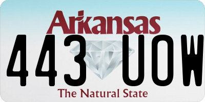 AR license plate 443UOW