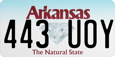 AR license plate 443UOY