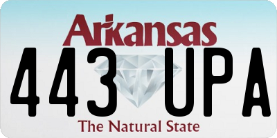 AR license plate 443UPA