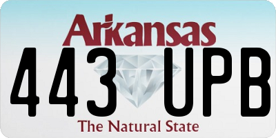 AR license plate 443UPB