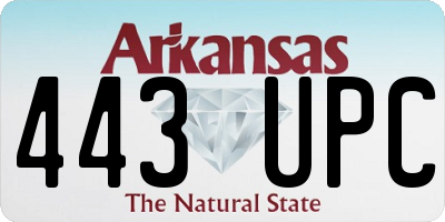 AR license plate 443UPC