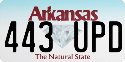 AR license plate 443UPD