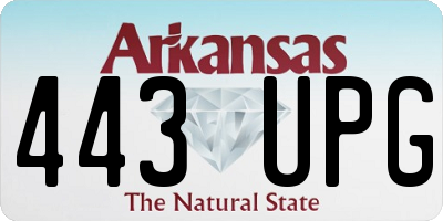 AR license plate 443UPG