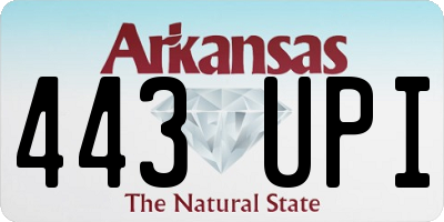 AR license plate 443UPI