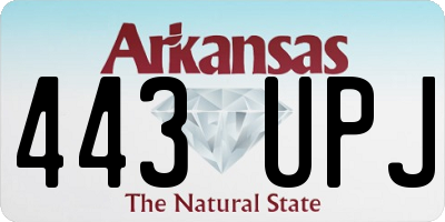AR license plate 443UPJ