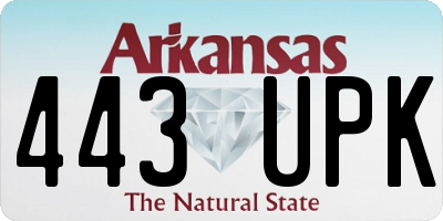 AR license plate 443UPK