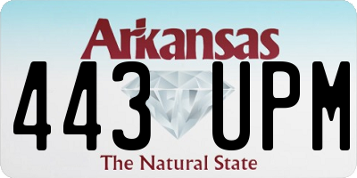 AR license plate 443UPM
