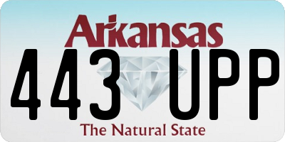 AR license plate 443UPP