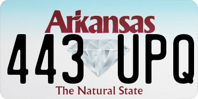 AR license plate 443UPQ