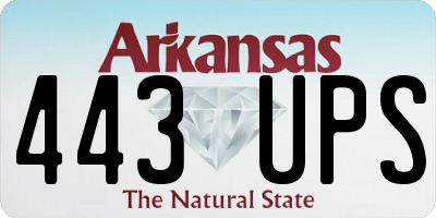 AR license plate 443UPS