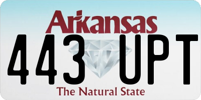 AR license plate 443UPT