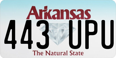 AR license plate 443UPU