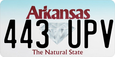 AR license plate 443UPV
