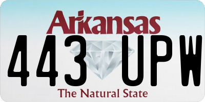 AR license plate 443UPW