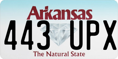 AR license plate 443UPX