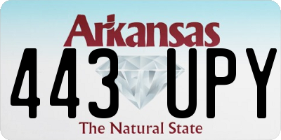 AR license plate 443UPY