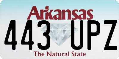 AR license plate 443UPZ