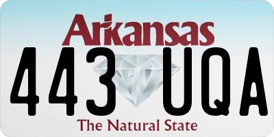 AR license plate 443UQA