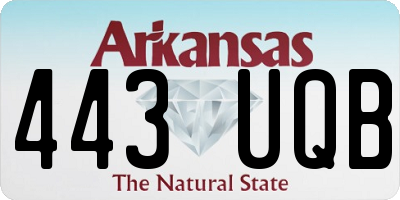 AR license plate 443UQB