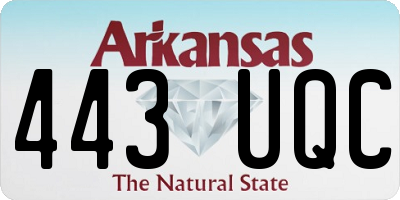 AR license plate 443UQC