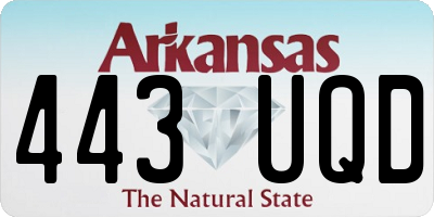 AR license plate 443UQD