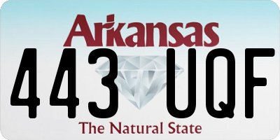 AR license plate 443UQF
