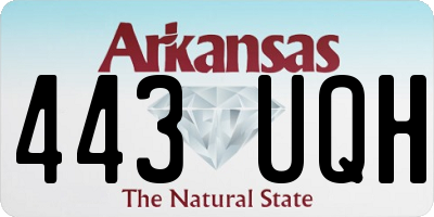 AR license plate 443UQH