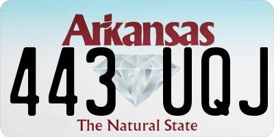 AR license plate 443UQJ