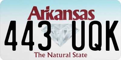 AR license plate 443UQK