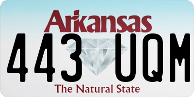 AR license plate 443UQM