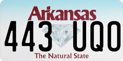 AR license plate 443UQO