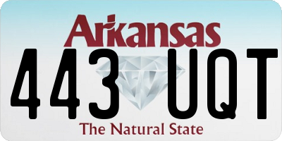 AR license plate 443UQT