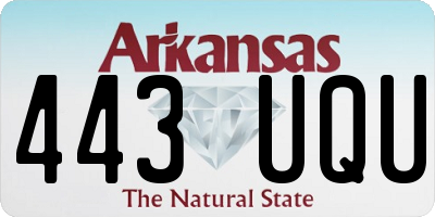 AR license plate 443UQU