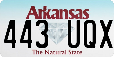 AR license plate 443UQX