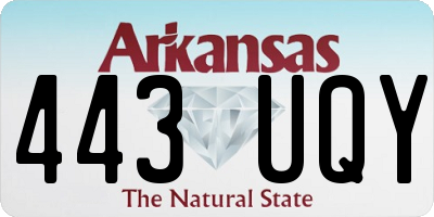 AR license plate 443UQY