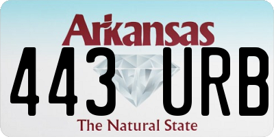 AR license plate 443URB