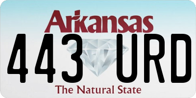 AR license plate 443URD