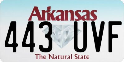 AR license plate 443UVF