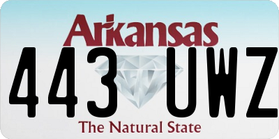 AR license plate 443UWZ