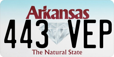 AR license plate 443VEP