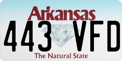 AR license plate 443VFD