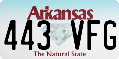 AR license plate 443VFG
