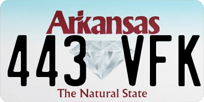 AR license plate 443VFK