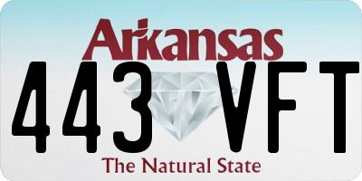 AR license plate 443VFT